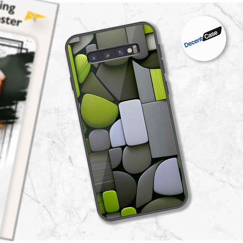 Samsung Galaxy S10 Cover - Stones Series - Premium Printed Metal soft Bumper shock Proof Case
