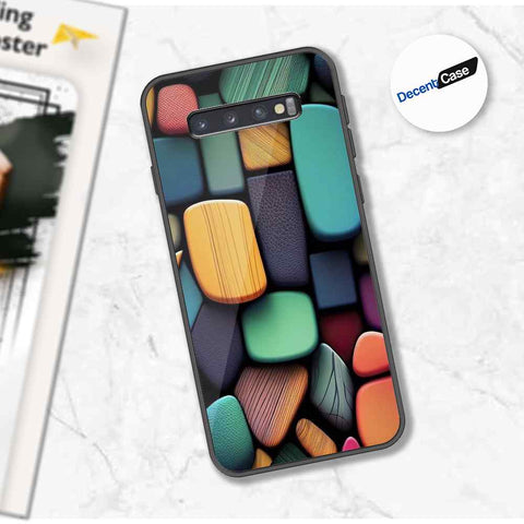 Samsung Galaxy S10 Cover - Stones Series - Premium Printed Metal soft Bumper shock Proof Case