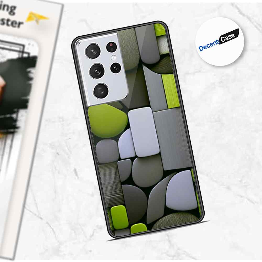 Samsung Galaxy S21 Ultra 5G Cover - Stones Series - Premium Printed Metal soft Bumper shock Proof Case