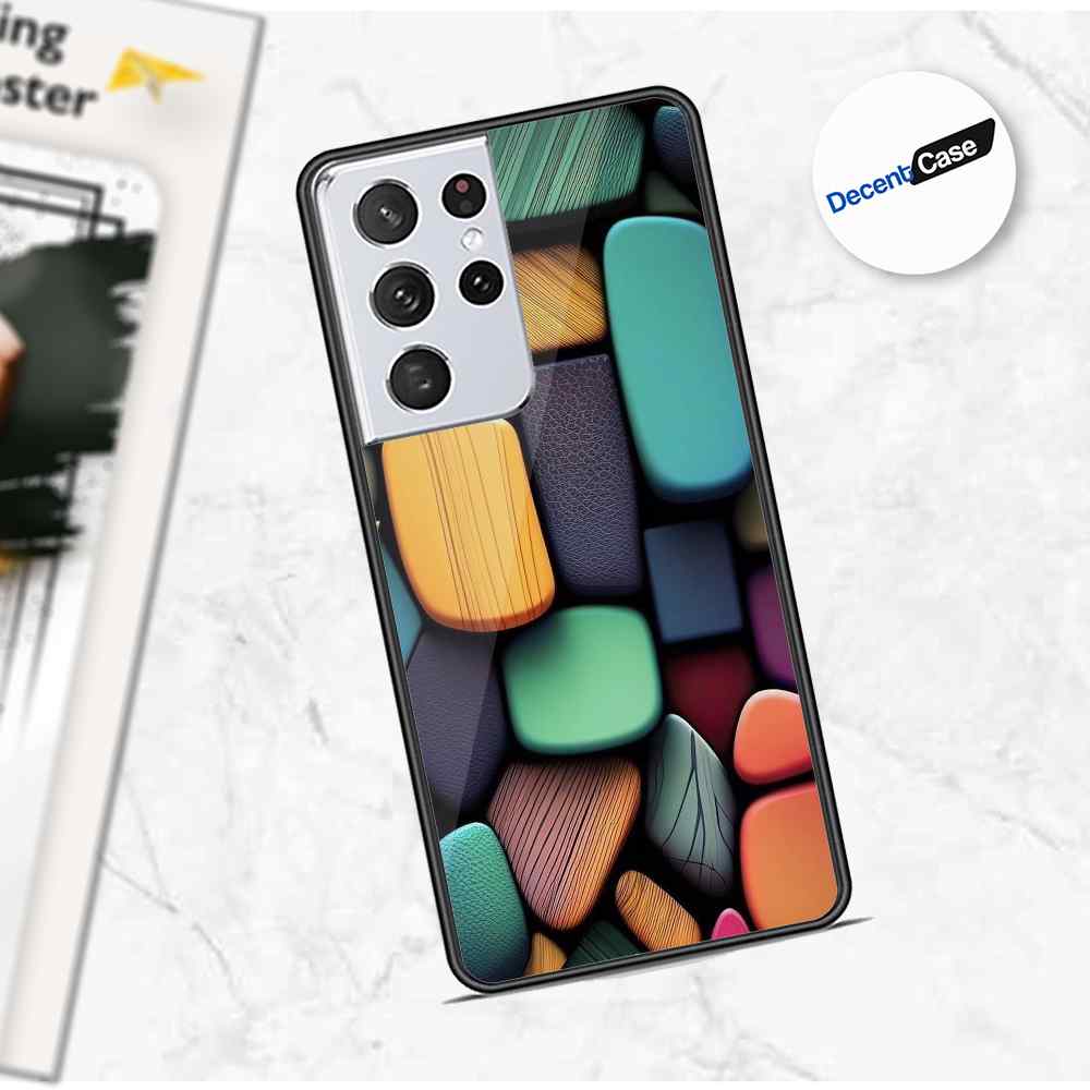 Samsung Galaxy S21 Ultra 5G Cover - Stones Series - Premium Printed Metal soft Bumper shock Proof Case