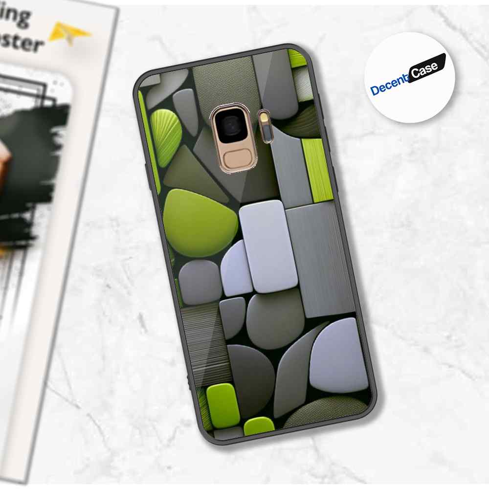 Samsung Galaxy S9 Cover - Stones Series - Premium Printed Metal soft Bumper shock Proof Case