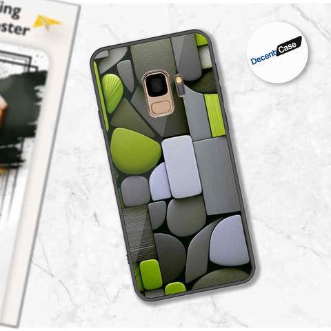 Samsung Galaxy S9 Cover - Stones Series - Premium Printed Metal soft Bumper shock Proof Case