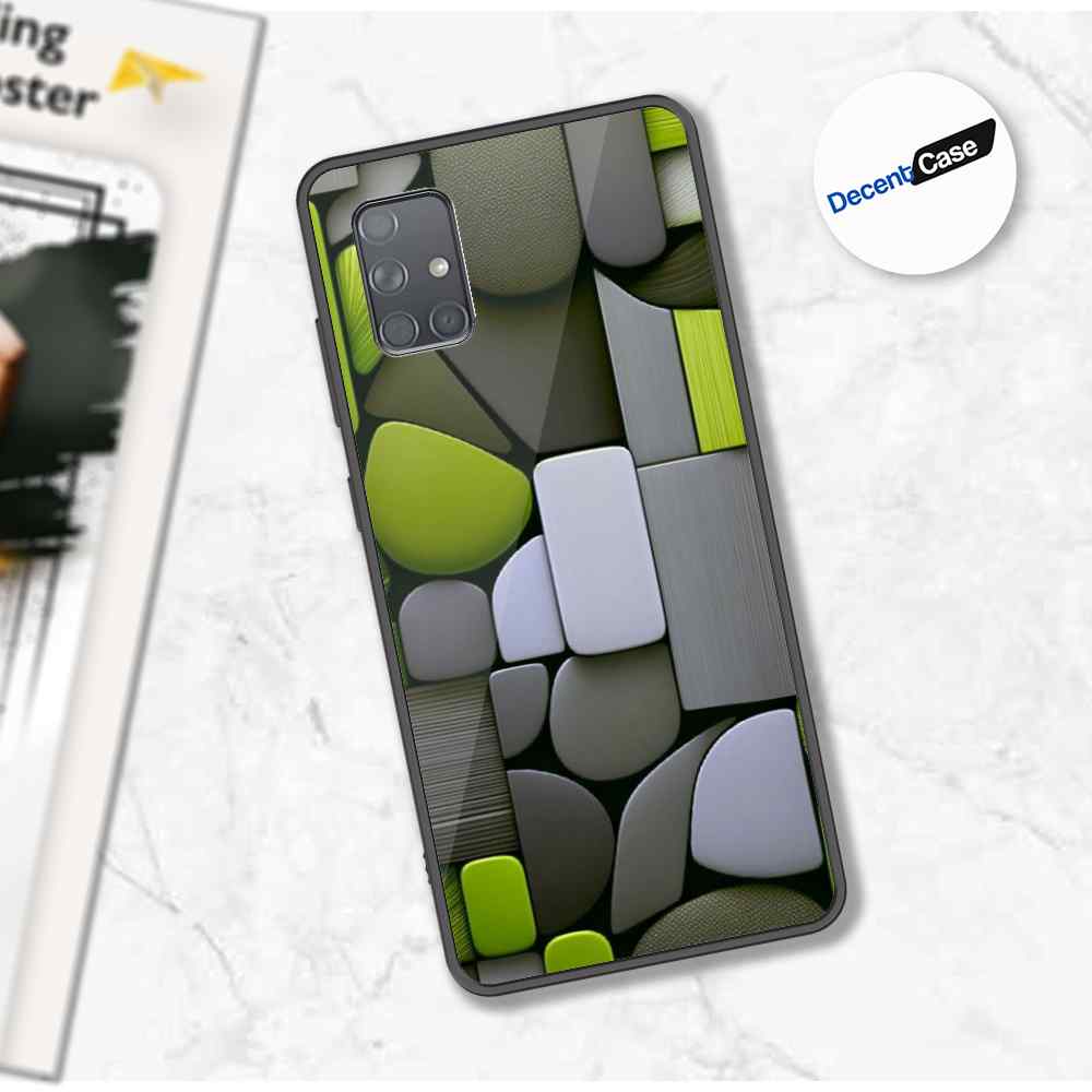 Samsung Galaxy A71 Cover - Stones Series - Premium Printed Metal soft Bumper shock Proof Case