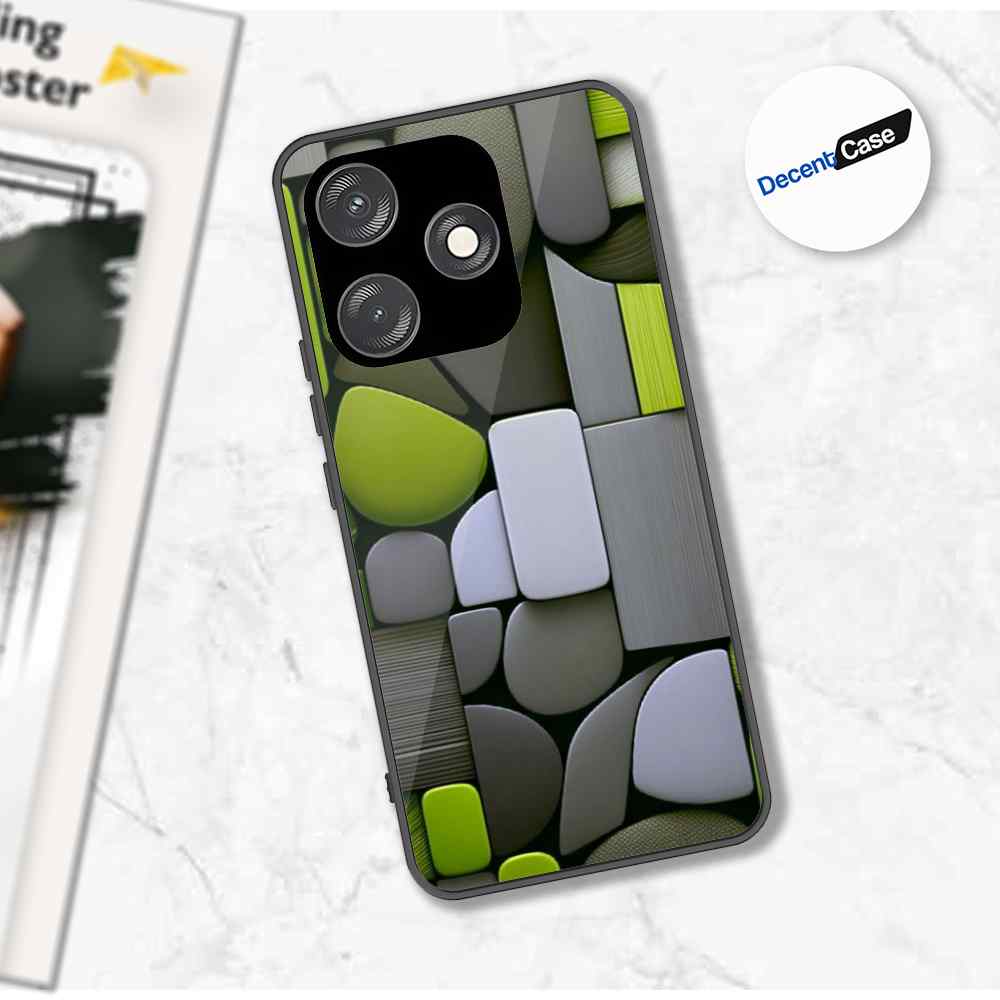 Tecno Spark 10 Cover - Stones Series - Premium Printed Metal soft Bumper shock Proof Case