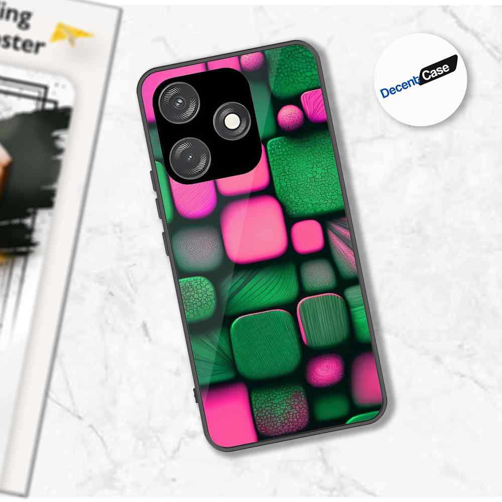 Tecno Spark 10 Cover - Stones Series - Premium Printed Metal soft Bumper shock Proof Case