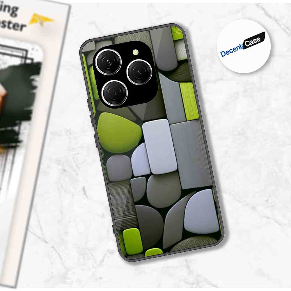 Tecno Spark 20 Pro Cover - Stones Series - Premium Printed Metal soft Bumper shock Proof Case