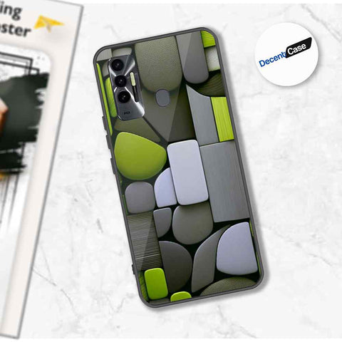 Tecno Spark 7T Cover - Stones Series - Premium Printed Metal soft Bumper shock Proof Case