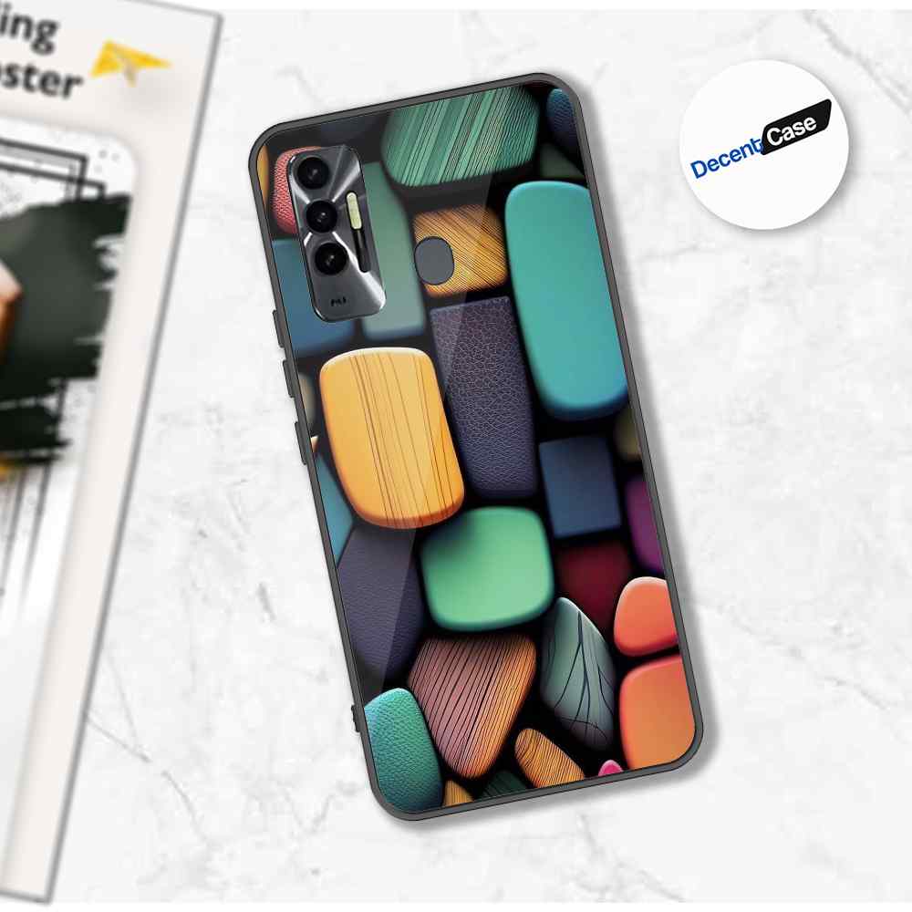 Tecno Spark 7T Cover - Stones Series - Premium Printed Metal soft Bumper shock Proof Case