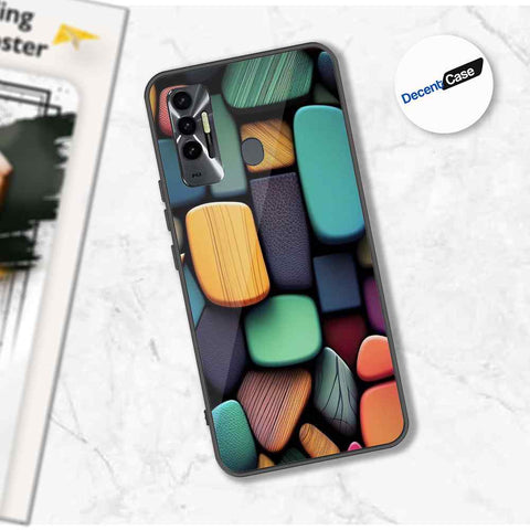 Tecno Spark 7T Cover - Stones Series - Premium Printed Metal soft Bumper shock Proof Case