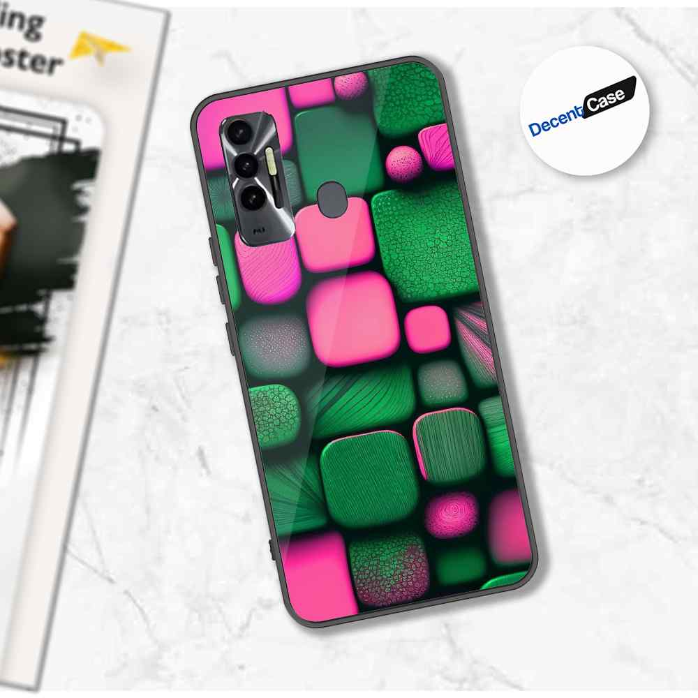 Tecno Spark 7T Cover - Stones Series - Premium Printed Metal soft Bumper shock Proof Case