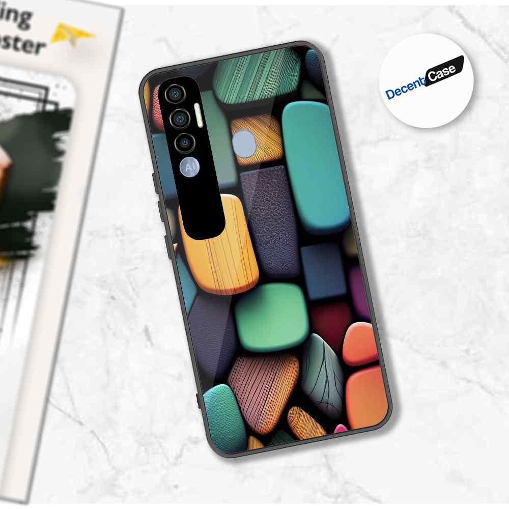 Tecno Spark 7 Pro Cover - Stones Series - Premium Printed Metal soft Bumper shock Proof Case