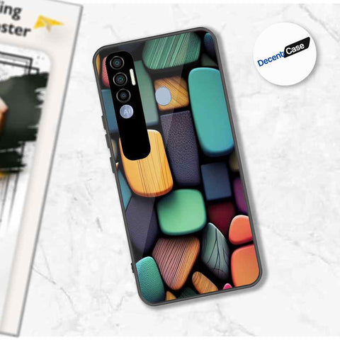 Tecno Spark 7 Pro Cover - Stones Series - Premium Printed Metal soft Bumper shock Proof Case