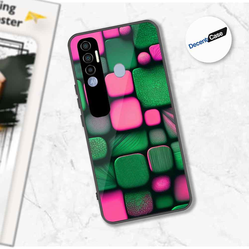 Tecno Spark 7 Pro Cover - Stones Series - Premium Printed Metal soft Bumper shock Proof Case
