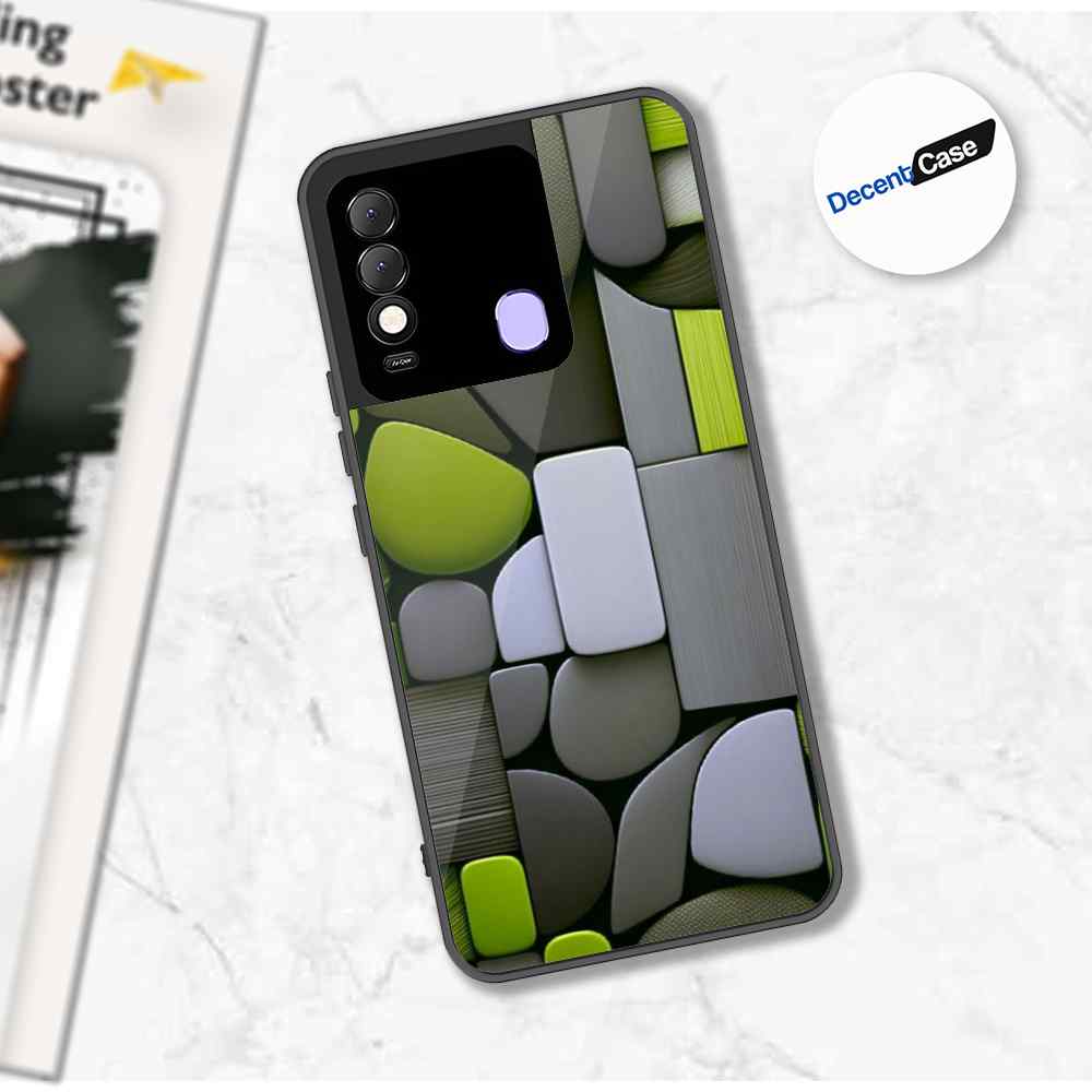 Tecno Spark 8 Cover - Stones Series - Premium Printed Metal soft Bumper shock Proof Case