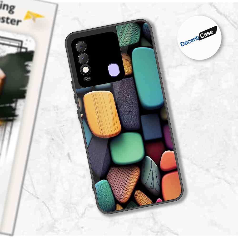 Tecno Spark 8 Cover - Stones Series - Premium Printed Metal soft Bumper shock Proof Case