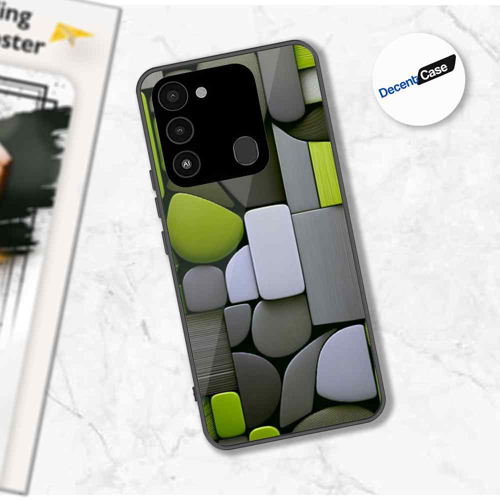 Tecno Spark Go 2022 Cover - Stones Series - Premium Printed Metal soft Bumper shock Proof Case