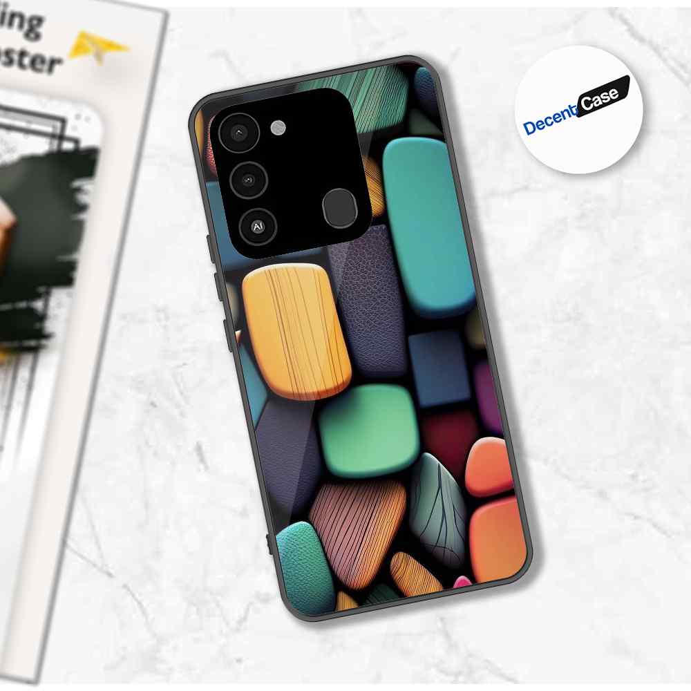 Tecno Spark Go 2022 Cover - Stones Series - Premium Printed Metal soft Bumper shock Proof Case