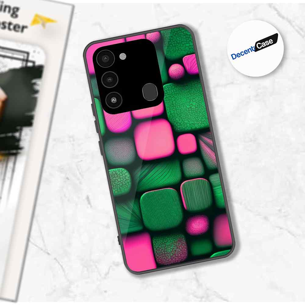 Tecno Spark 8C Cover - Stones Series - Premium Printed Metal soft Bumper shock Proof Case