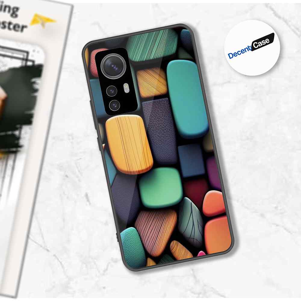 Xiaomi 12 Cover - Stones Series - Premium Printed Metal soft Bumper shock Proof Case