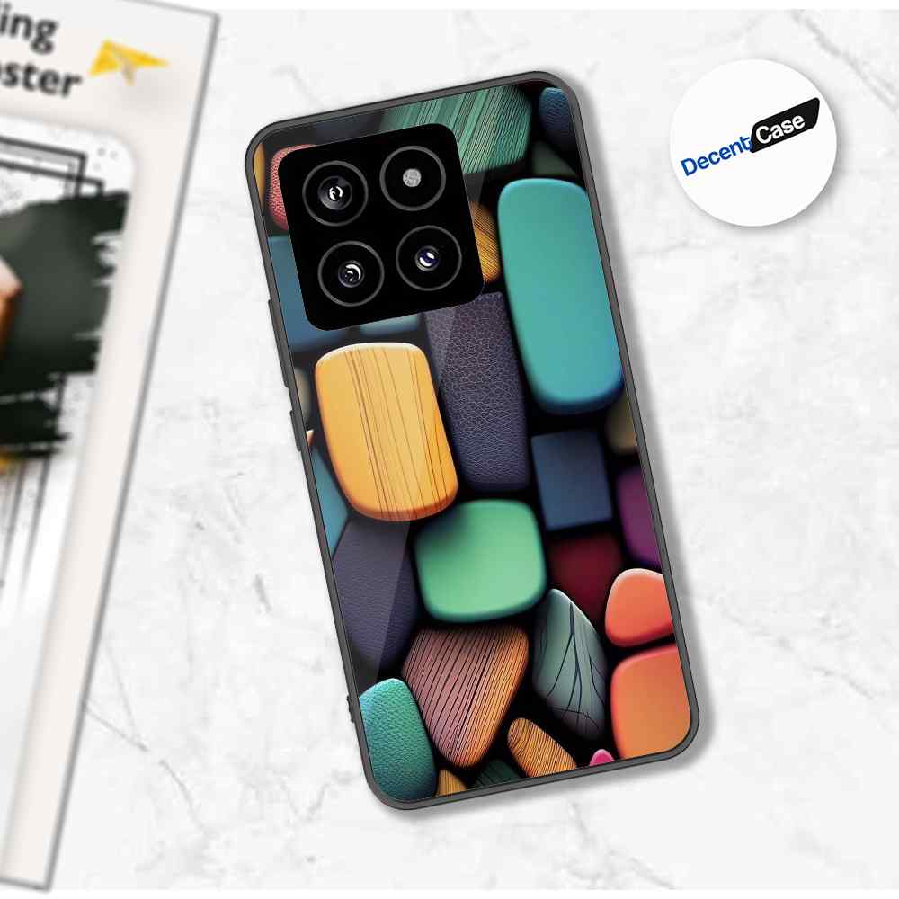 Xiaomi 14 Cover - Stones Series - Premium Printed Metal soft Bumper shock Proof Case