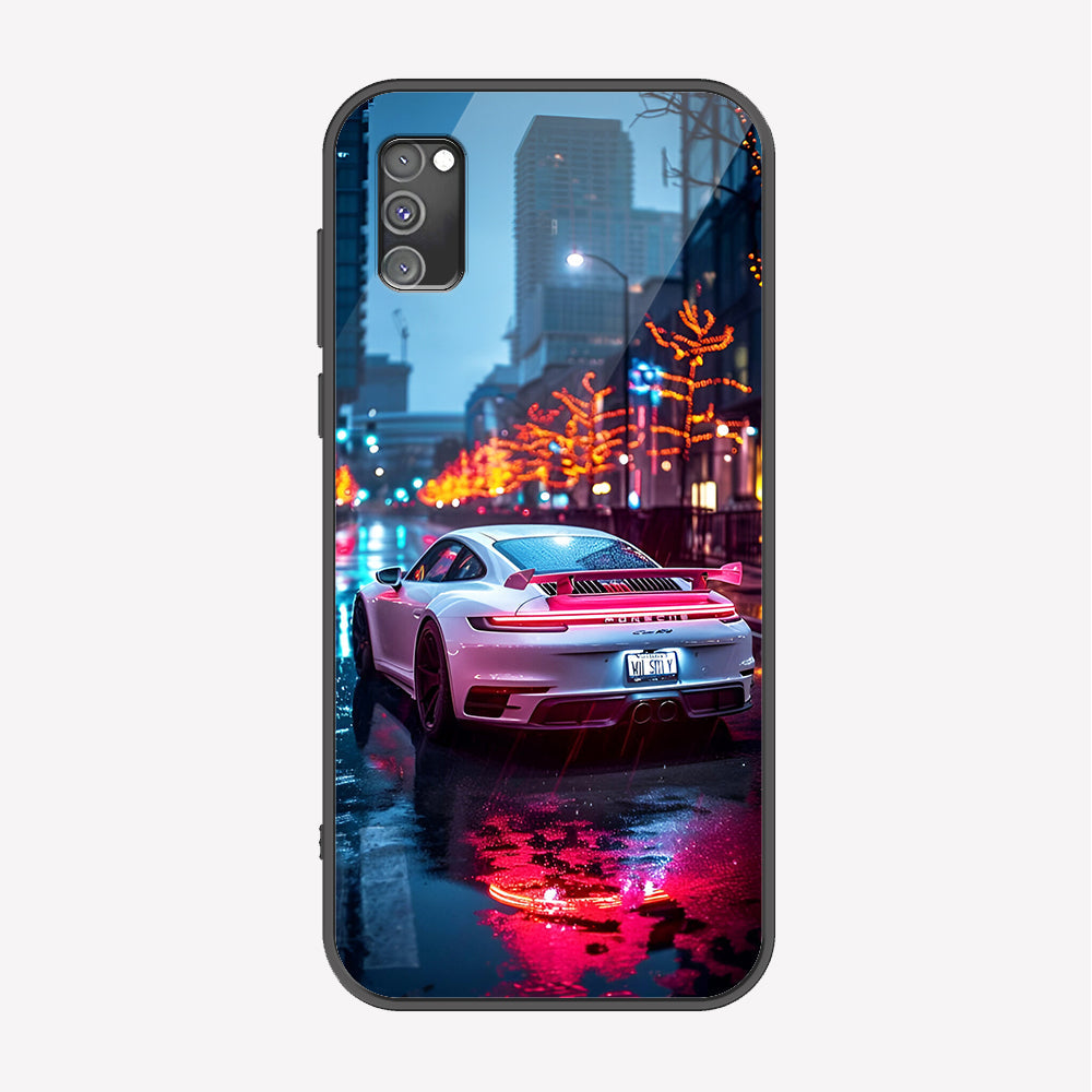 Samsung Galaxy A02s Cover - Car Series - Premium Printed Metal soft Bumper shock Proof Case