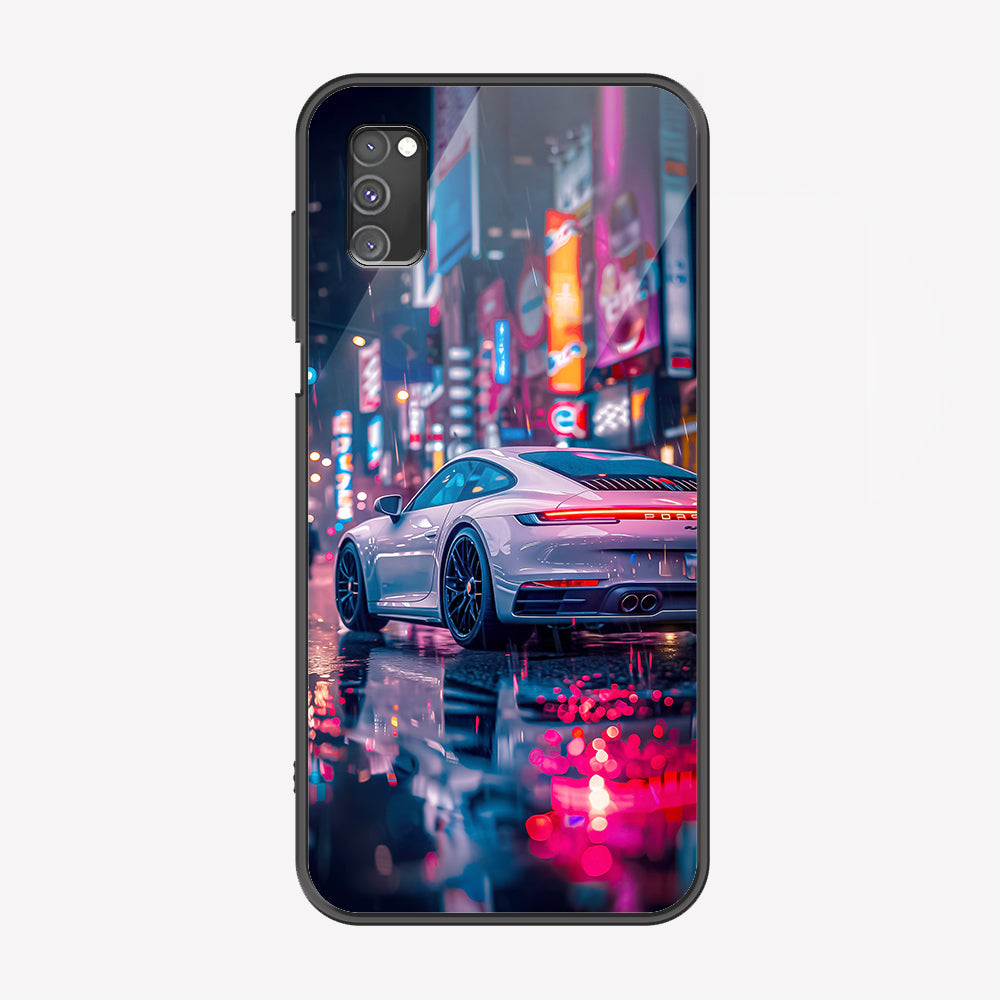 Samsung Galaxy A02s Cover - Car Series - Premium Printed Metal soft Bumper shock Proof Case