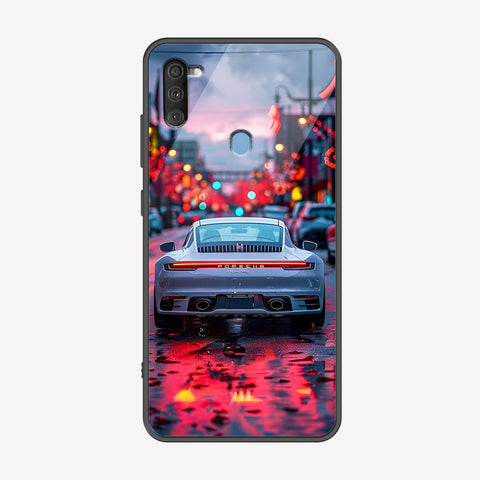 Samsung Galaxy A10 Cover - Car Series - Premium Printed Metal soft Bumper shock Proof Case