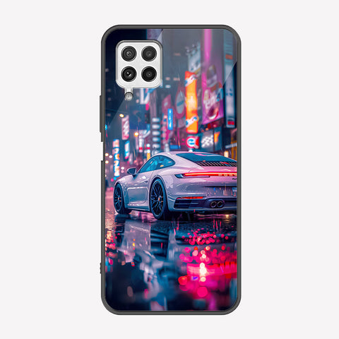 Samsung Galaxy A22 Cover - Car Series - Premium Printed Metal soft Bumper shock Proof Case