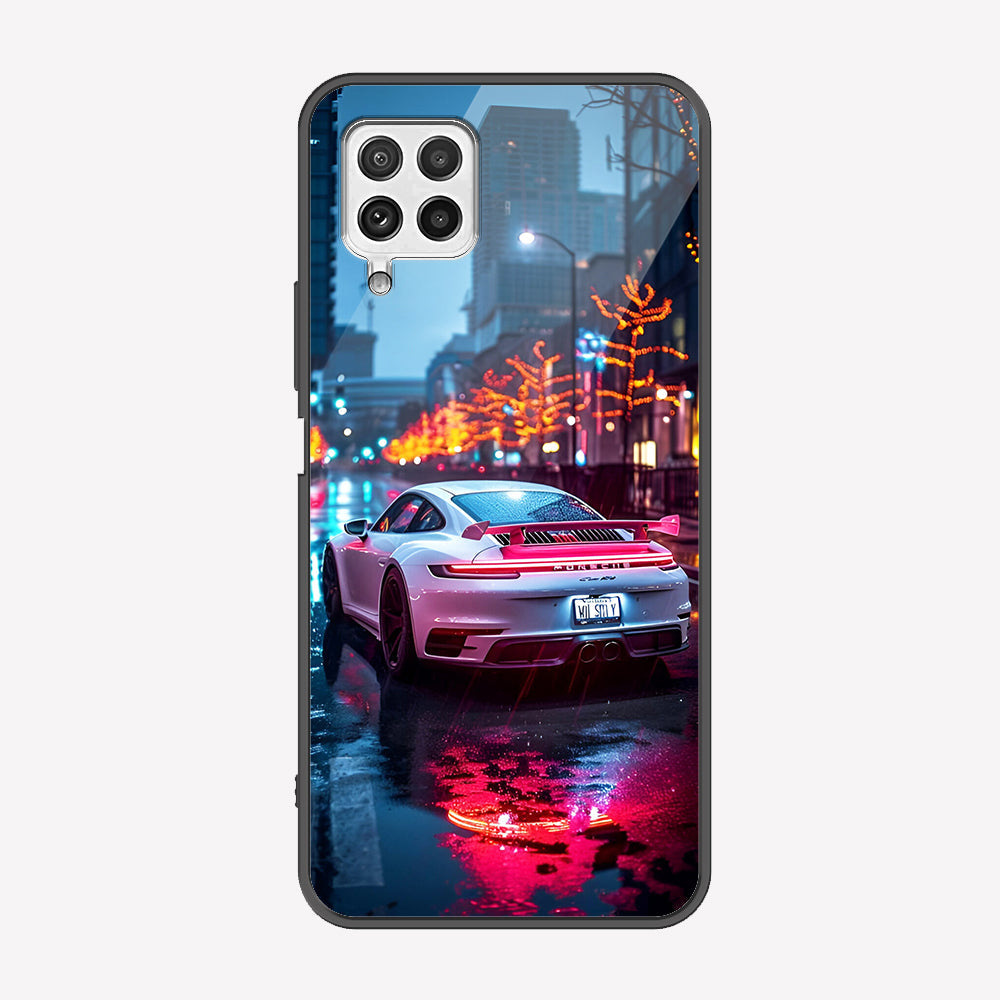 Samsung Galaxy A22 Cover - Car Series - Premium Printed Metal soft Bumper shock Proof Case