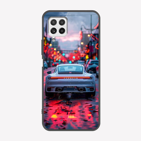 Samsung Galaxy A22 Cover - Car Series - Premium Printed Metal soft Bumper shock Proof Case
