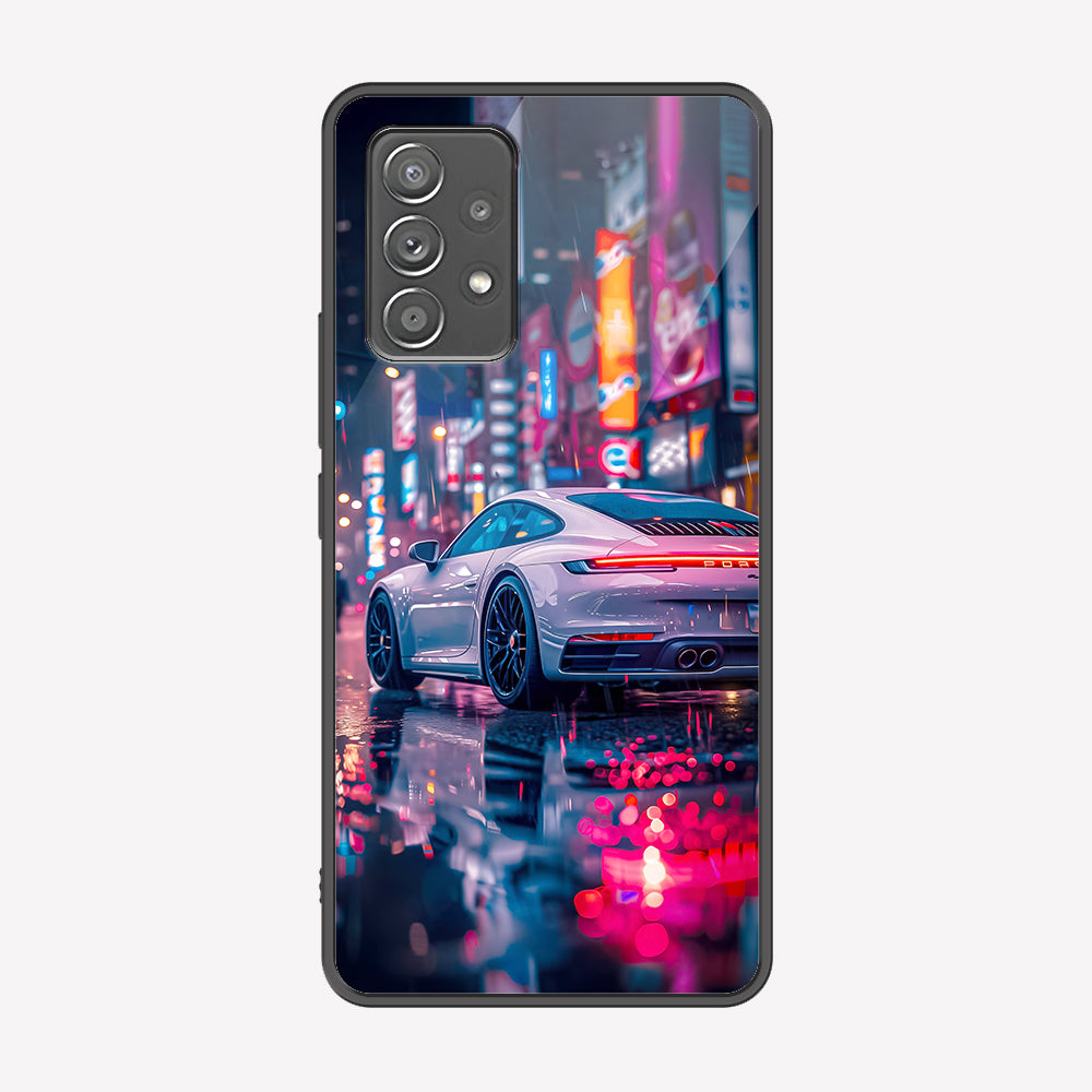 Samsung Galaxy A53 5G Cover - Car Series - Premium Printed Metal soft Bumper shock Proof Case