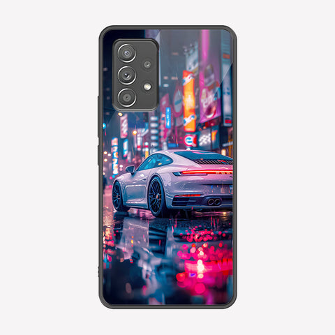 Samsung Galaxy A53 5G Cover - Car Series - Premium Printed Metal soft Bumper shock Proof Case
