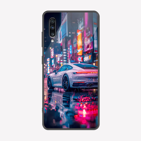 Samsung Galaxy A70 Cover - Car Series - Premium Printed Metal soft Bumper shock Proof Case