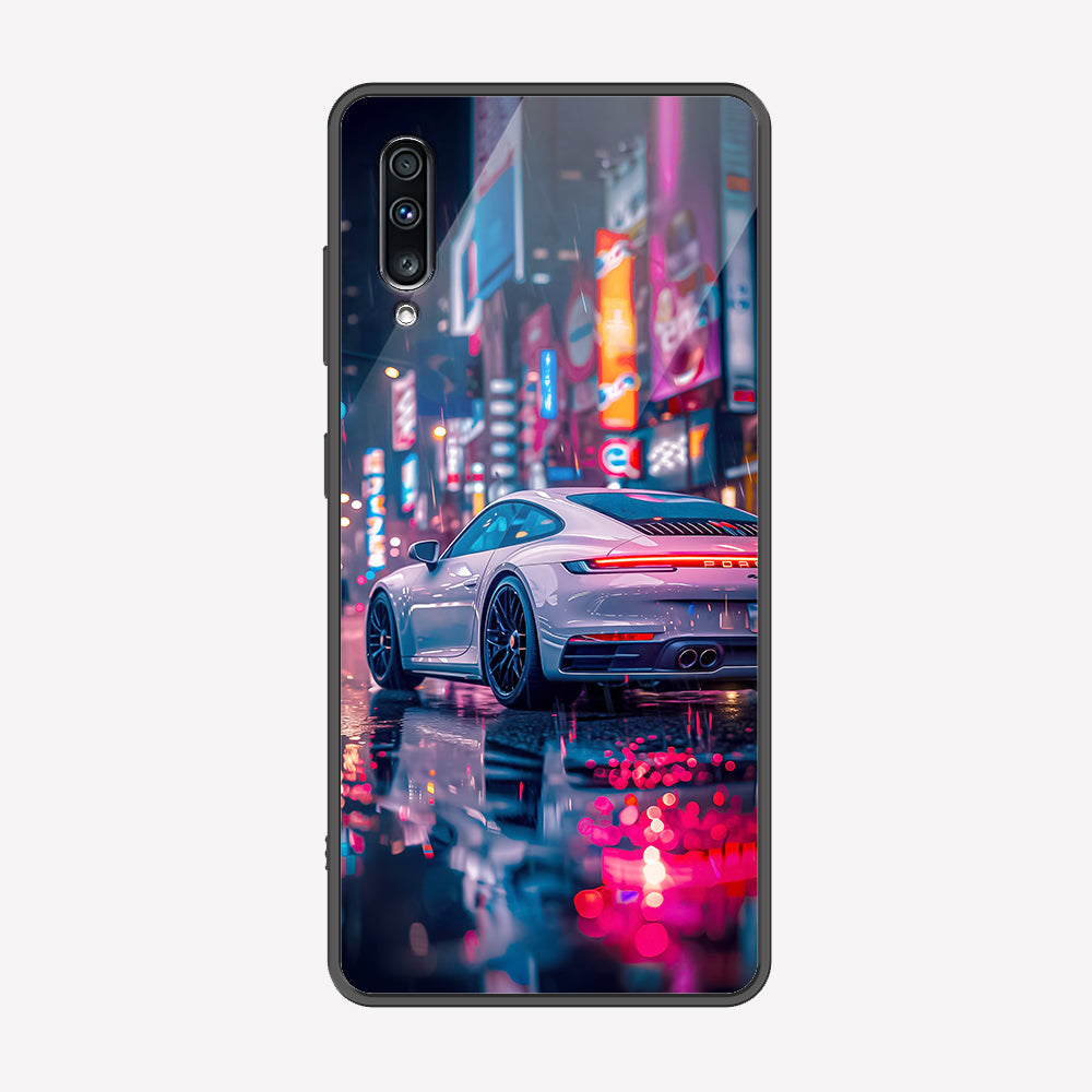 Samsung Galaxy A70s Cover - Car Series - Premium Printed Metal soft Bumper shock Proof Case