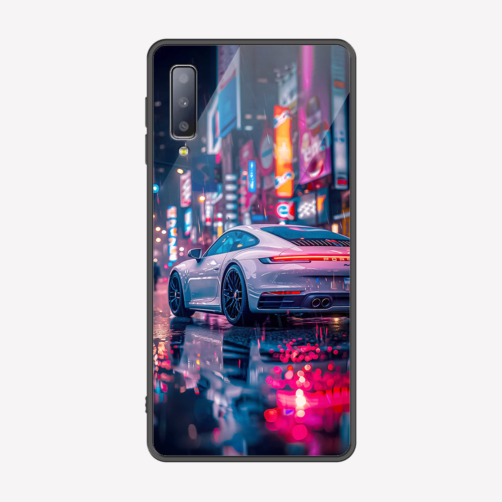 Samsung Galaxy A30s Cover - Car Series - Premium Printed Metal soft Bumper shock Proof Case