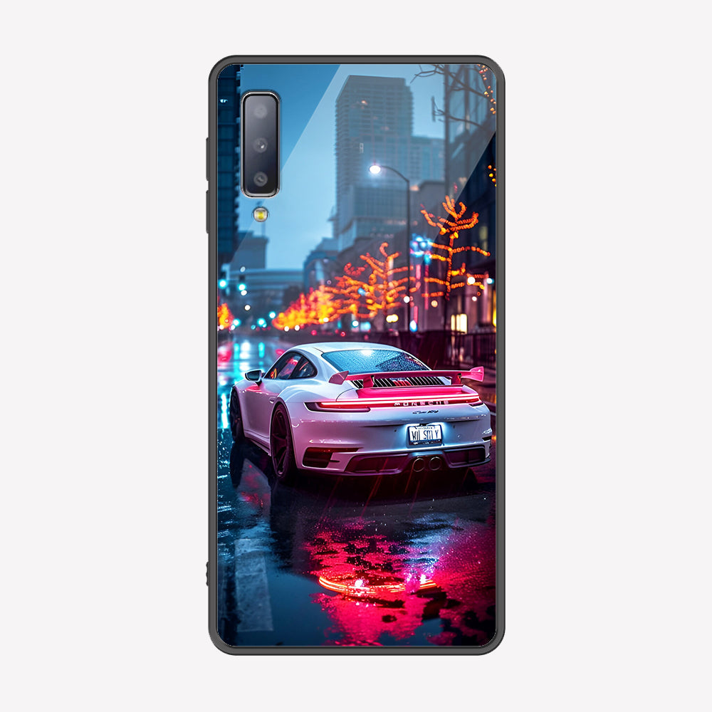 Samsung Galaxy A30s Cover - Car Series - Premium Printed Metal soft Bumper shock Proof Case