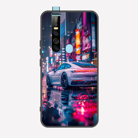 Tecno Camon 15 Pro Cover - Car Series - Premium Printed Metal soft Bumper shock Proof Case