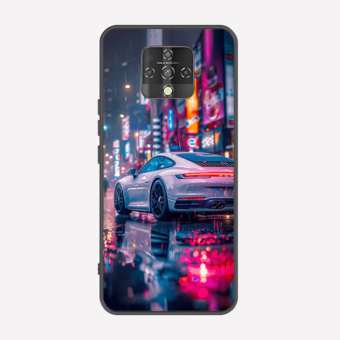 Tecno Camon 16 Cover - Car Series - Premium Printed Metal soft Bumper shock Proof Case