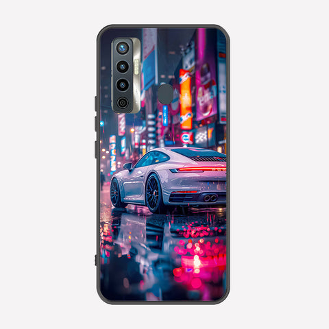 Tecno Camon 17 Cover - Car Series - Premium Printed Metal soft Bumper shock Proof Case