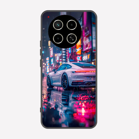 Tecno Camon 30 Cover - Car Series - Premium Printed Metal soft Bumper shock Proof Case