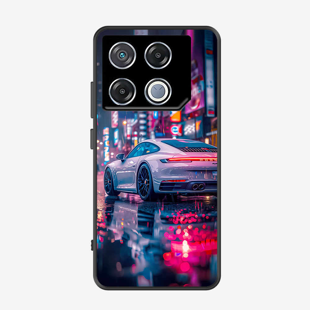 Infinix GT 20 Pro Cover - Car Series - Premium Printed Metal soft Bumper shock Proof Case