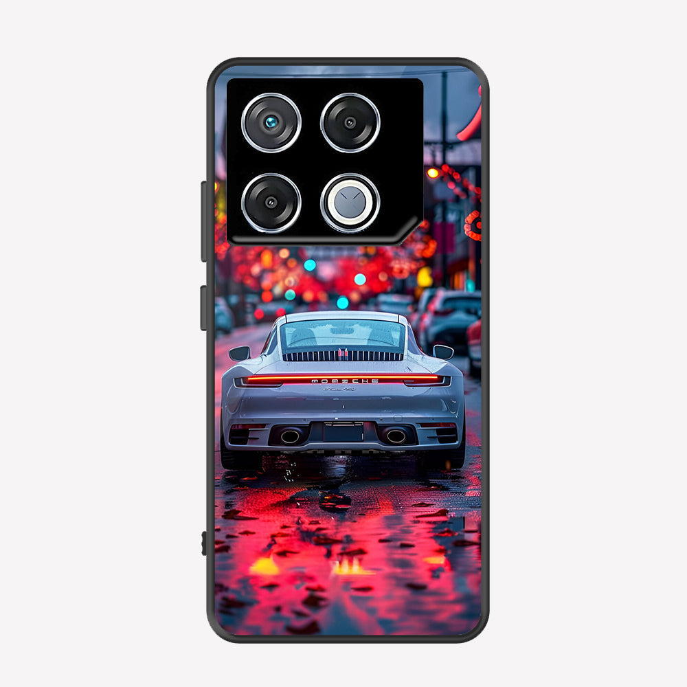 Infinix GT 20 Pro Cover - Car Series - Premium Printed Metal soft Bumper shock Proof Case