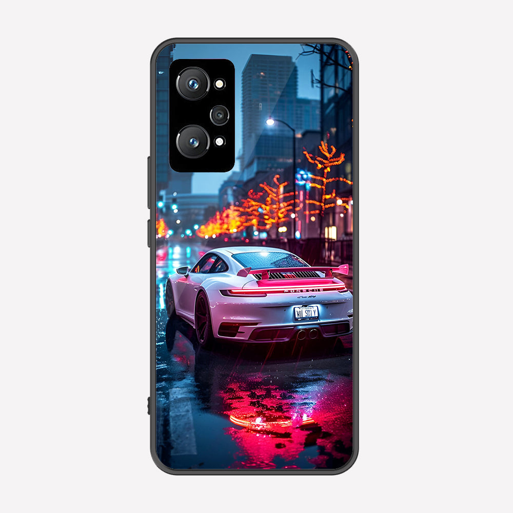 Realme GT Neo 2 Cover - Car Series - Premium Printed Metal soft Bumper shock Proof Case