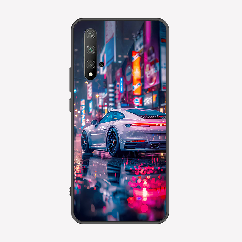 Honor 20 Cover - Car Series - Premium Printed Metal soft Bumper shock Proof Case