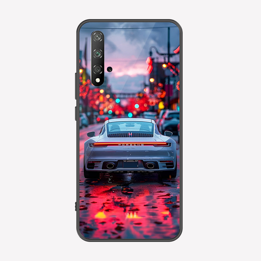 Honor 20 Cover - Car Series - Premium Printed Metal soft Bumper shock Proof Case