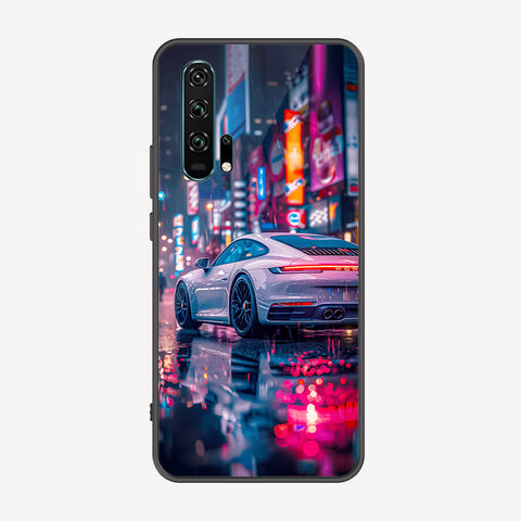 Honor 20 Pro Cover - Car Series - Premium Printed Metal soft Bumper shock Proof Case