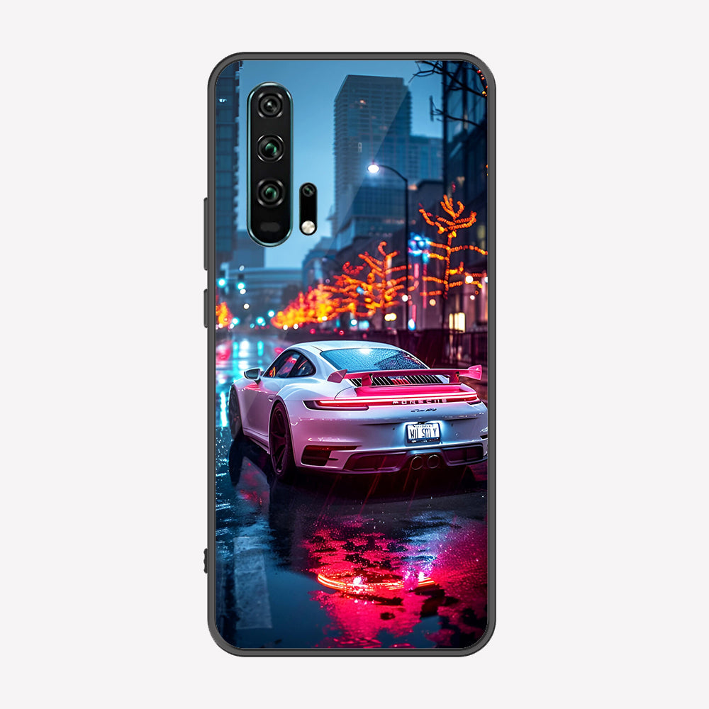 Honor 20 Pro Cover - Car Series - Premium Printed Metal soft Bumper shock Proof Case