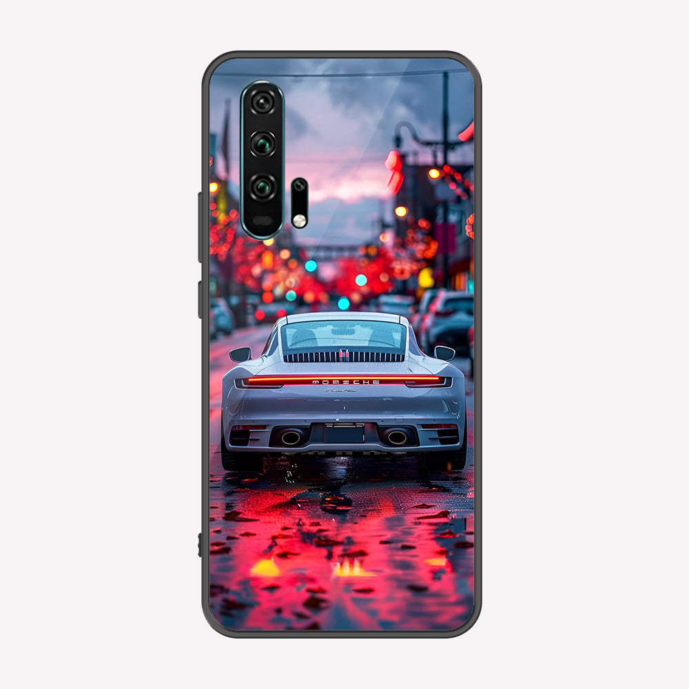 Honor 20 Pro Cover - Car Series - Premium Printed Metal soft Bumper shock Proof Case