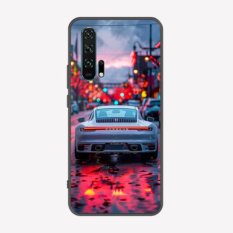 Honor 20 Pro Cover - Car Series - Premium Printed Metal soft Bumper shock Proof Case