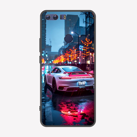 Huawei Honor 8 Cover - Car Series - Premium Printed Metal soft Bumper shock Proof Case